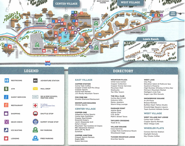 Copper Mountain Shuttle Map Directions To Carbonate Real Estate Company At Copper - Carbonate Real  Estate Company